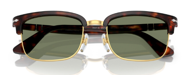 Persol Men's PO3327S 24/GJ Transition Sunglasses - Havanan on Gold/Transition Green Lenses, 56/20/145
