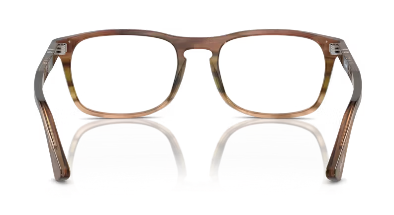 Persol PO3344V 1207 Eyewear Frames - Striped Brown, 52/19/145