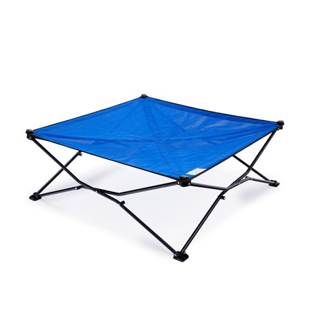 Coolaroo on the Go Elevated Travel Dog Bed  King  Aquatic Blue