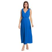 SZ 2, Maggy London Women's Tie Shoulder Chiffon Maxi Dress | Ocean