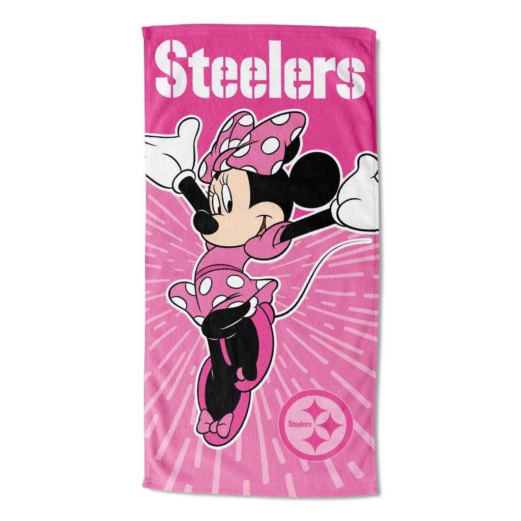 NFL Disney NFL Minnie Steelers Spirit Hugger Beach Towel