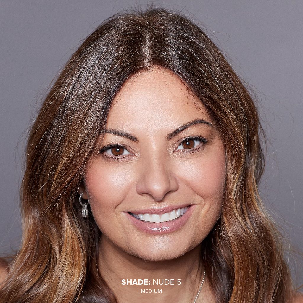 Nudestix Tinted Blur Foundation Stick – Cream-to-Powder Lightweight Makeup for Blurring Pores, Blemishes & Fine Lines | Natural-Matte Finish with Light-Reflecting Pigments | Shade: Medium 5