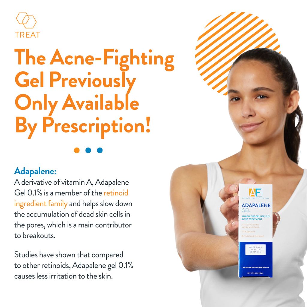 Acne Free Adapalene Gel 0.1%, 0.5 Ounce