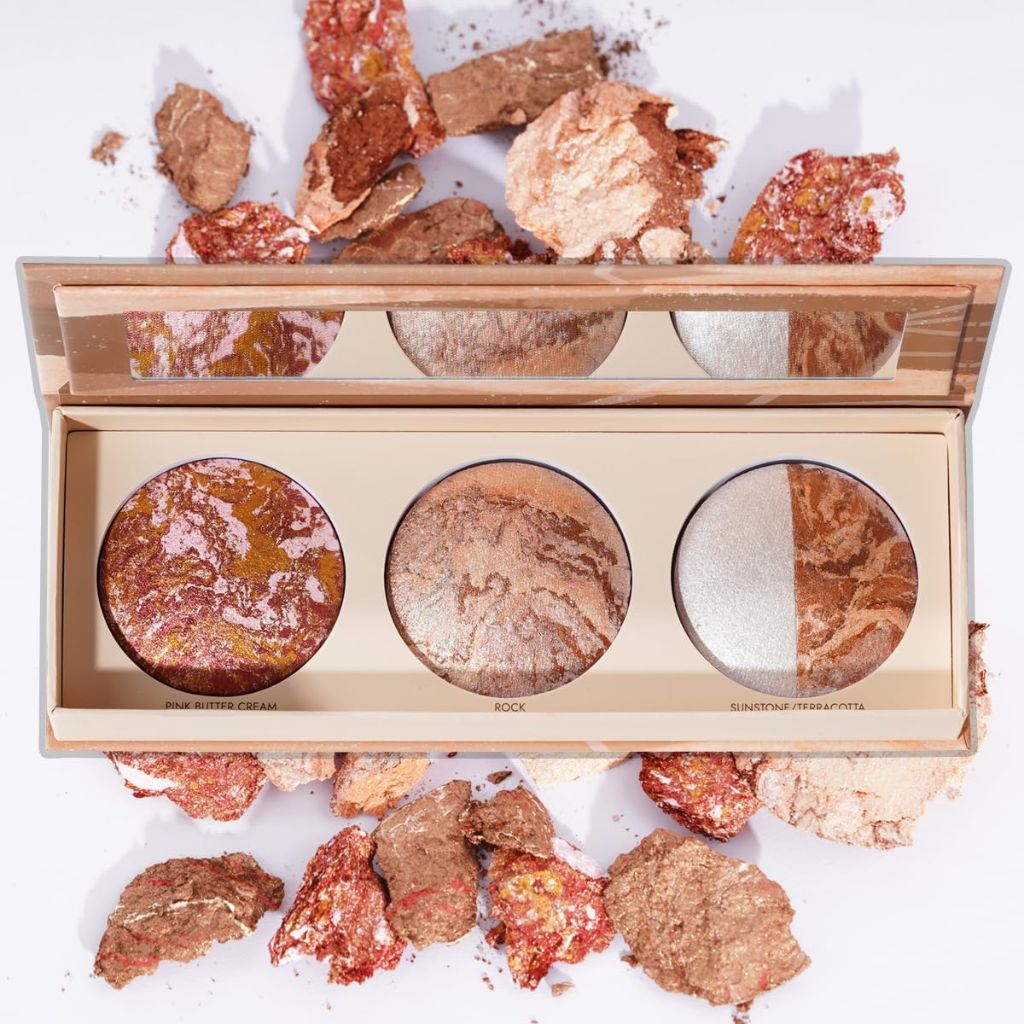 Best Baked Palette, Pink Butter Cream, rock, Sunstone Terracotta, and 7 color Eyeshadows