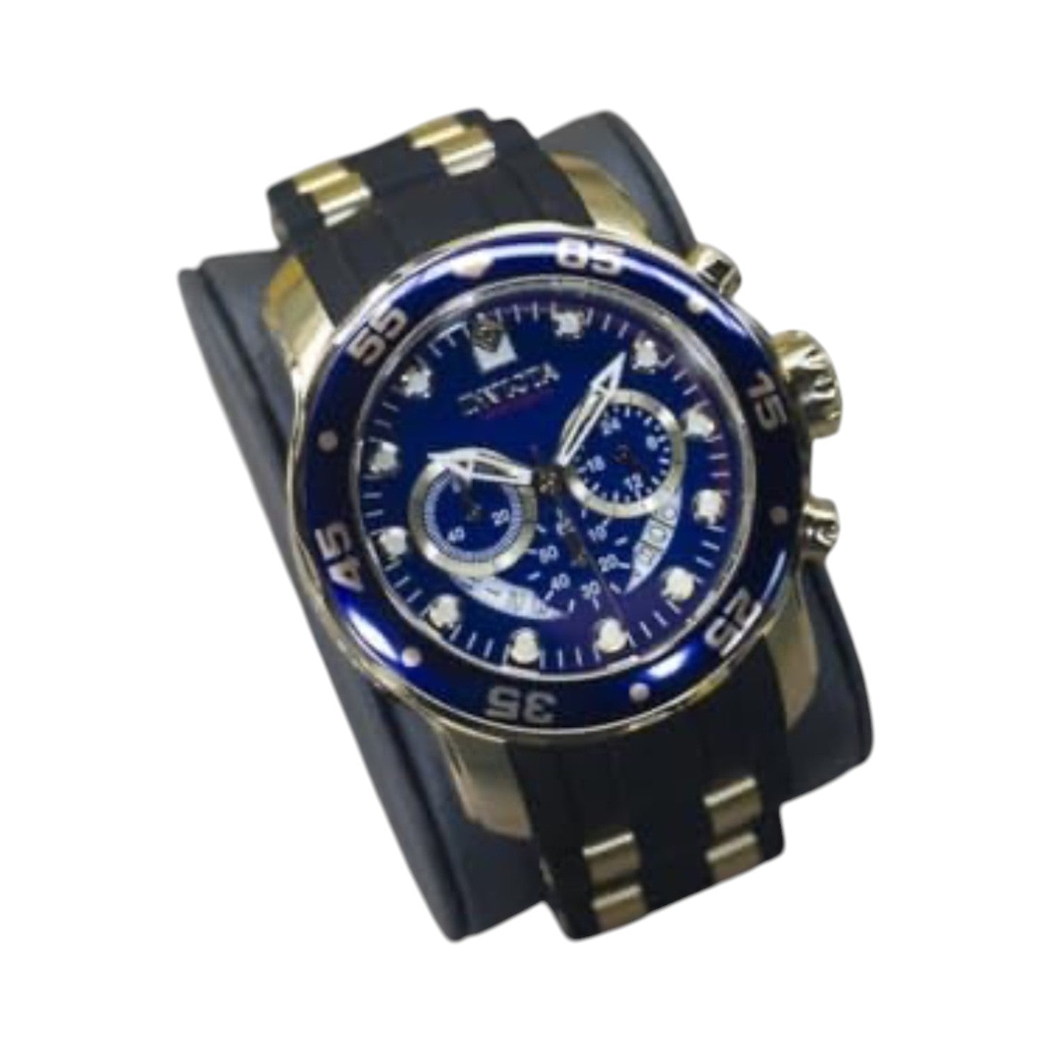 Invicta Men's Pro Diver Chronograph Blue Dial Black Polyurethane 48mm Watch 6983