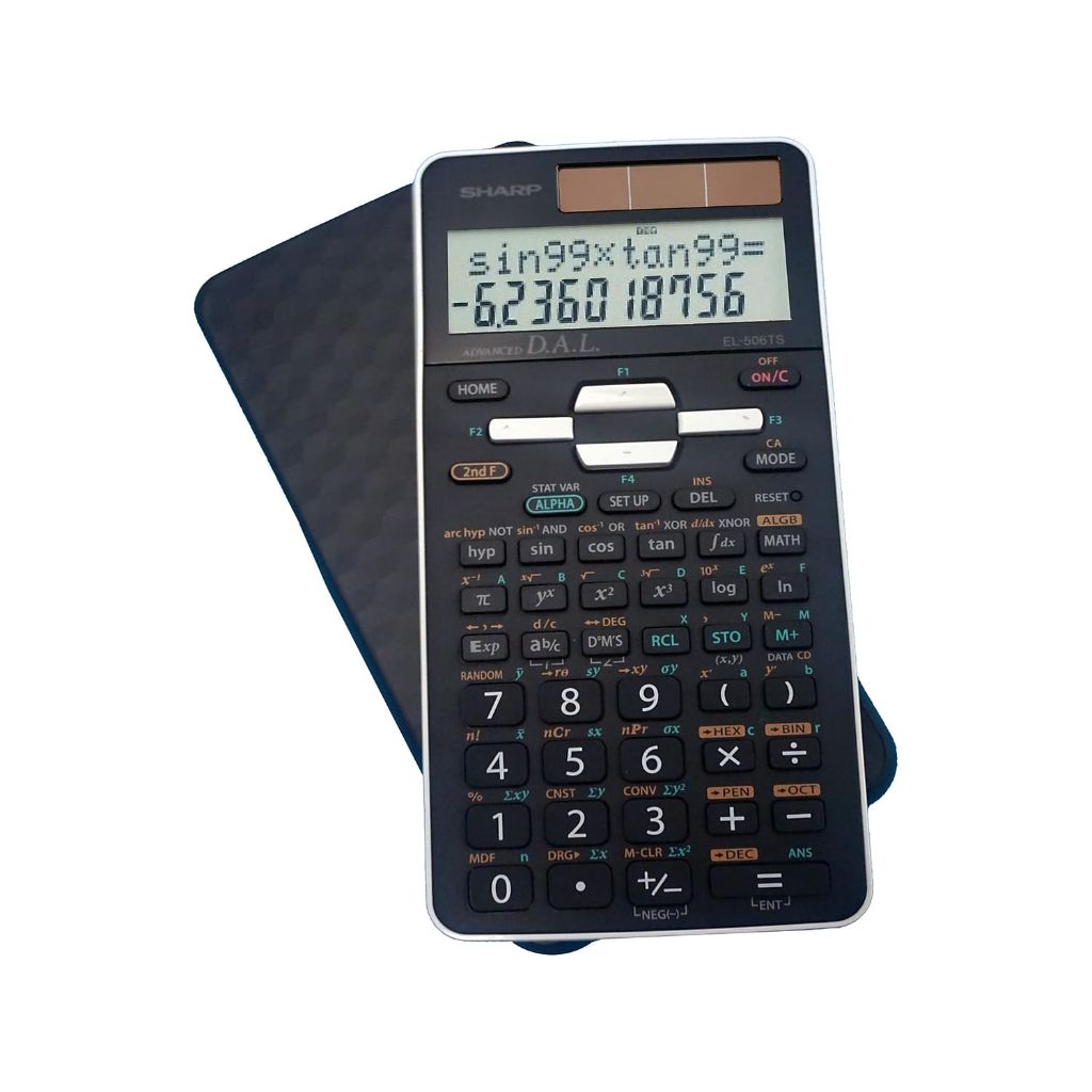 Sharp EL-506TSBBW Engineering/Scientific Calculator, Black