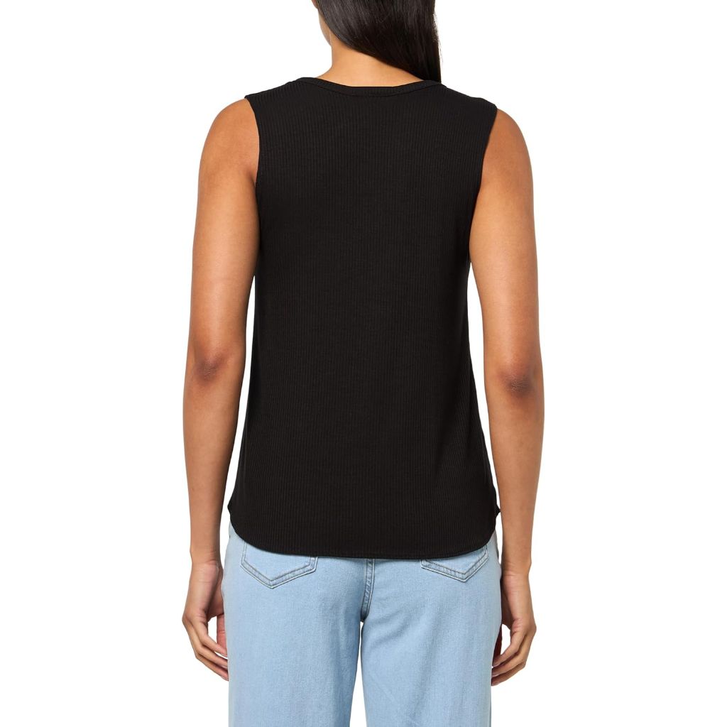 Star Vixen Women's Ribbed Tank-Top - Black, Size Petite XL