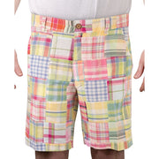Vintage 1946 Men's Acid Wash Madras 9" Shorts - Light Blue