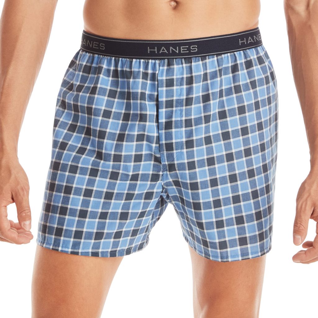 Hanes Men Hanes Men's Tagless Boxers with Exposed Waistband, Assorted Multi-Packs and Colors ( M)