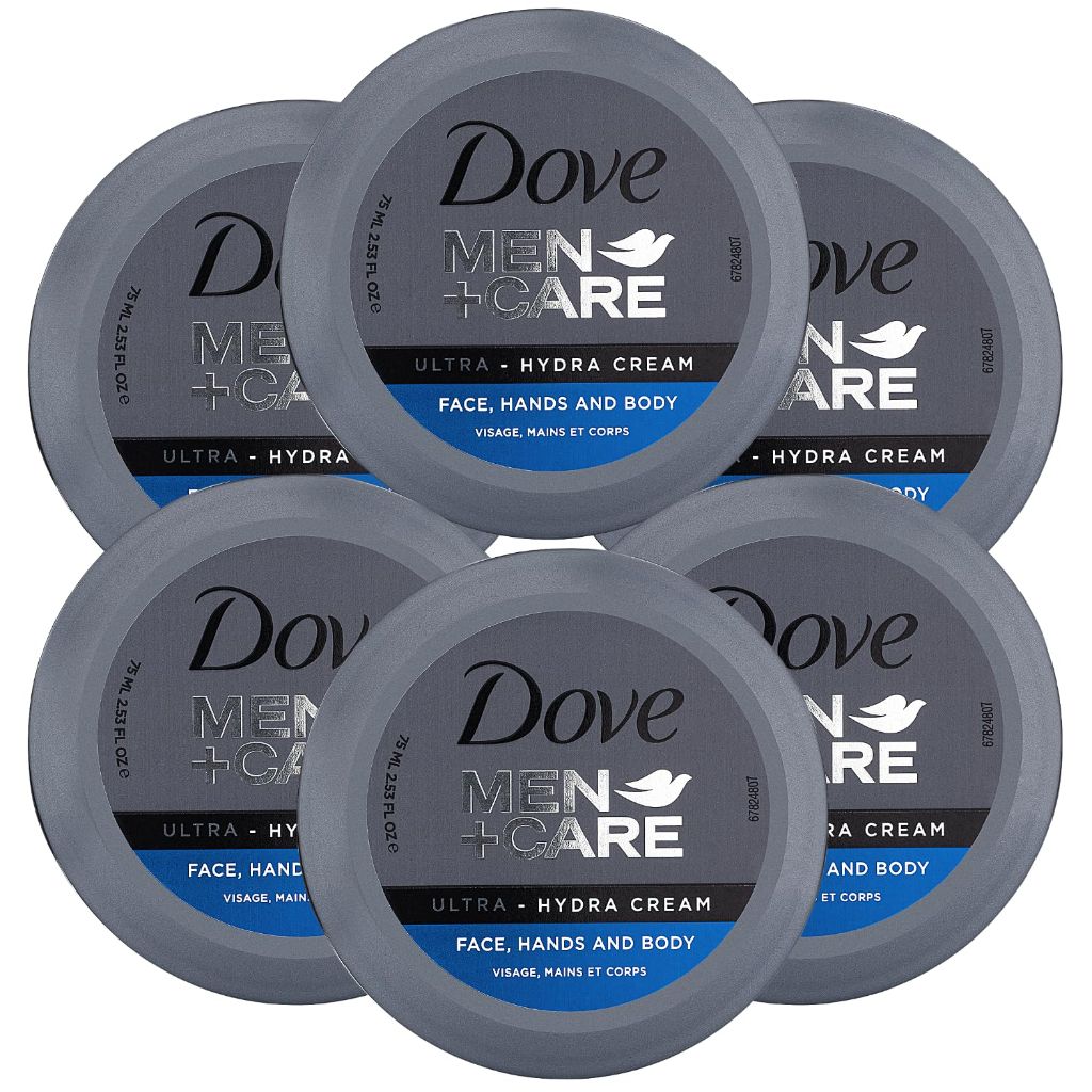 Dove Men+Care Ultra-Hydra Cream for Face, Hands and Body - 2.53oz (6 Pack)