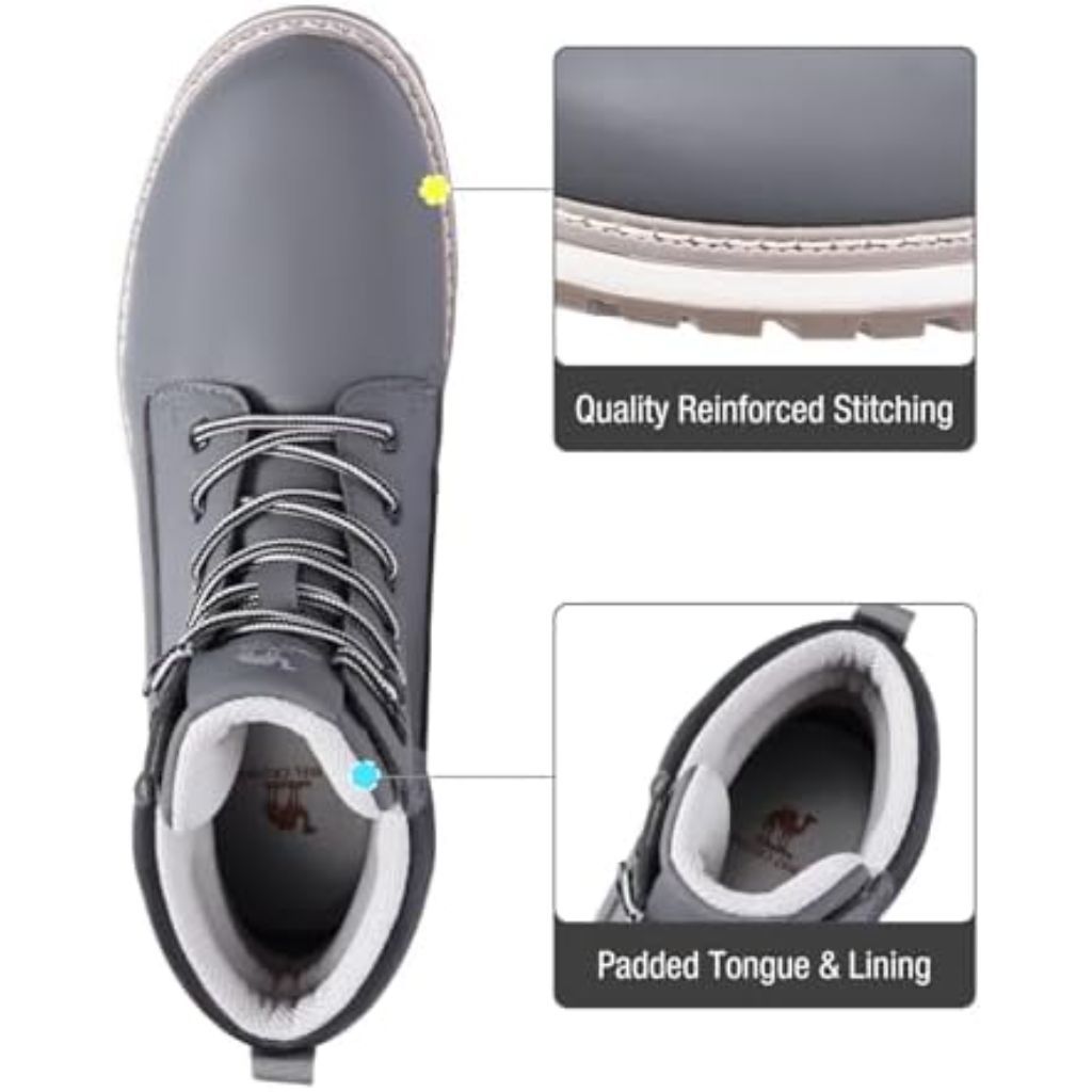 CAMEL CROWN Work Boots for Men, Water-Resistant Soft Toe Non-Slip - Size 7