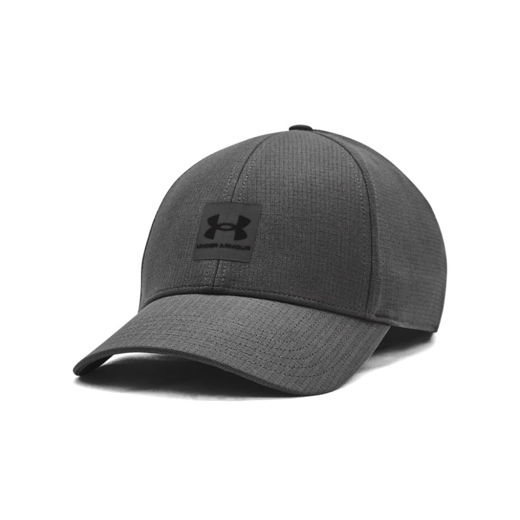Under Armour Men's Iso-Chill ArmourVent Stretch Fit Hat, Castlerock/Black, Medium/Large