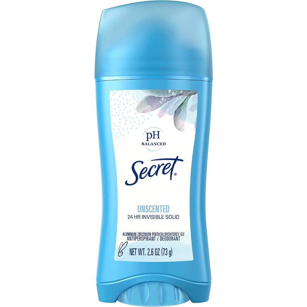 Secret Original Women's Invisible Solid pH Balanced Antiperspirant and Deodorant - Unscented, 2.6oz