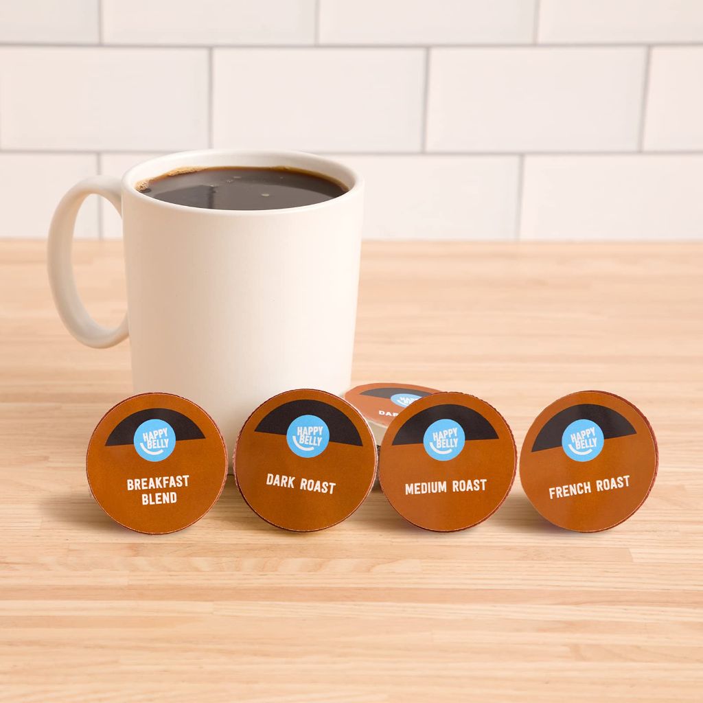 Amazon Brand - Happy Belly Variety Pack Compostable Coffee Pods 96 ct