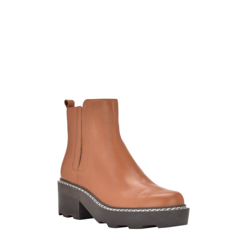 Calvin Klein Women's Amina Ankle Bootie, Dark Natural Brown, Size 11