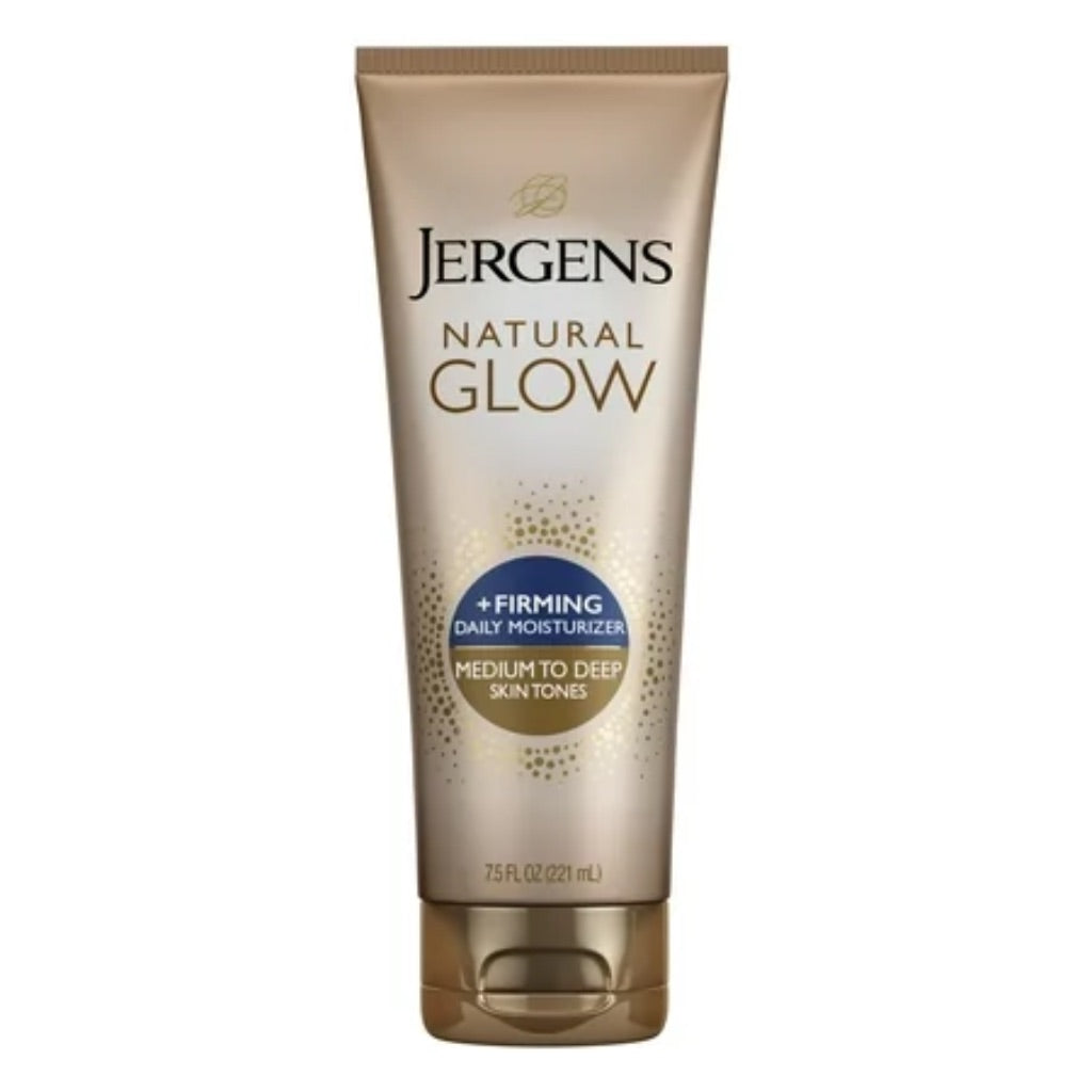 Jergens Natural Glow Firming Daily Moisturizer Medium to Tan Sunless Self Tanner Lotion  7.5 oz