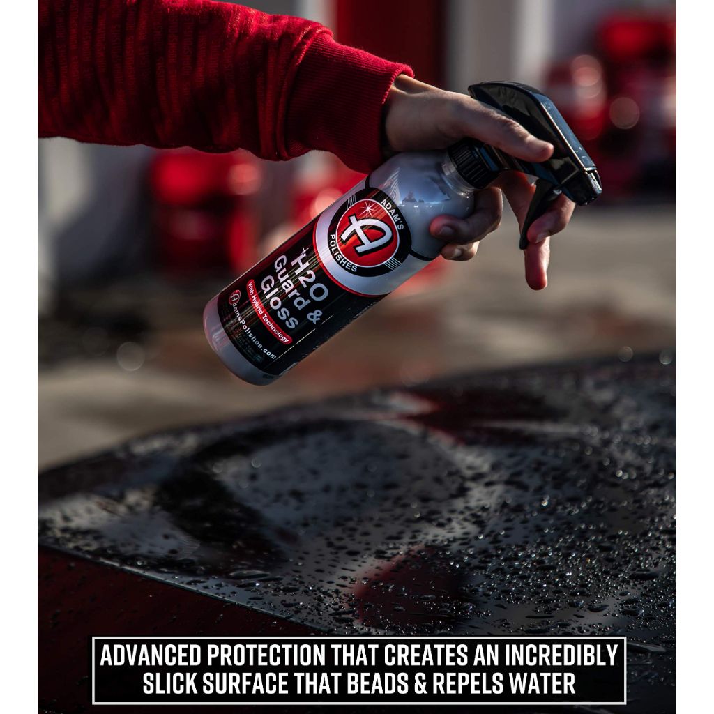 Adam's Polishes H2O Guard & Gloss (16oz) - Car Detailing Hybrid Top Coat Silica Sealant, Car Wax & Polish Quick Detailer | After Car Wash Seals, Shines, and Protects All Exterior Surfaces