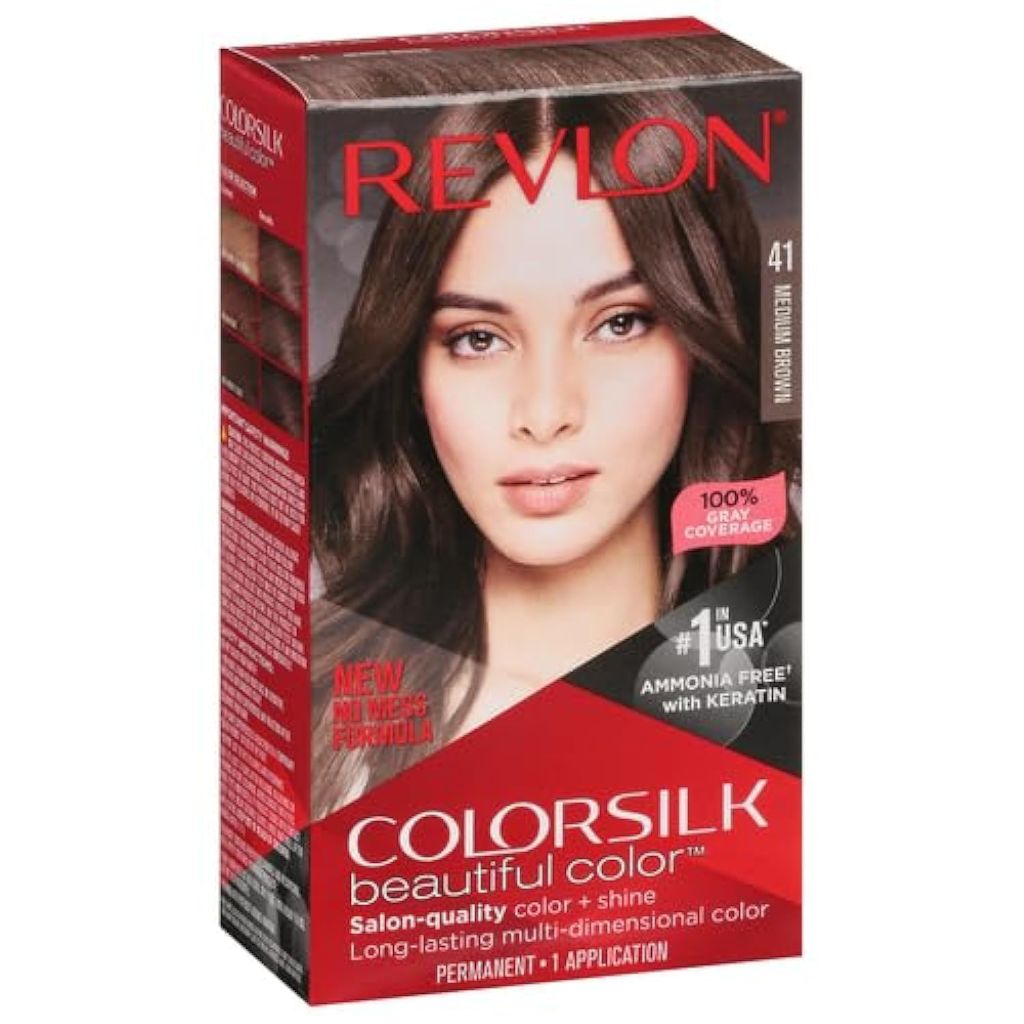 Permanent Hair Color by Revlon, 41 Medium Brown, 4.4 Oz (Pack of 1)