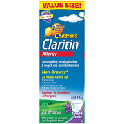 Claritin Children's Allergy Medicine, 24-Hour Non-Drowsy, Grape Flavored, Dye-free, 8 fl oz.
