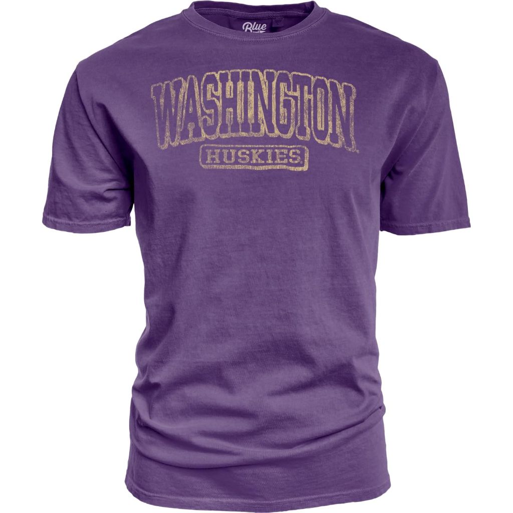 Blue 84 NCAA Adult NCAA Officially Licensed Vintage T-Shirt - Washington Huskies, Size Large