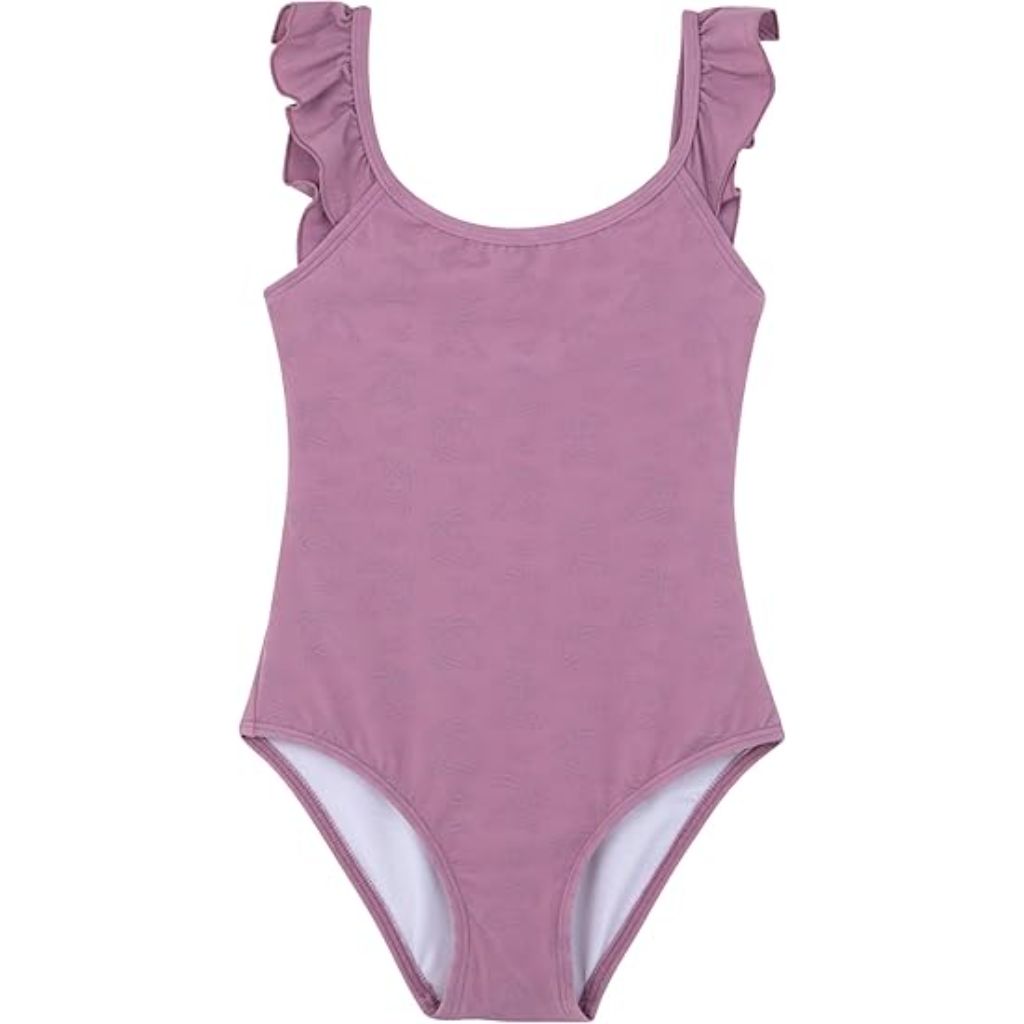 Gottex Kids Textured Square Neck Ruffle One Piece Swimsuit Chlorine Fade