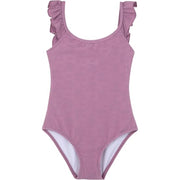 Gottex Kids Textured Square Neck Ruffle One Piece Swimsuit Chlorine Fade