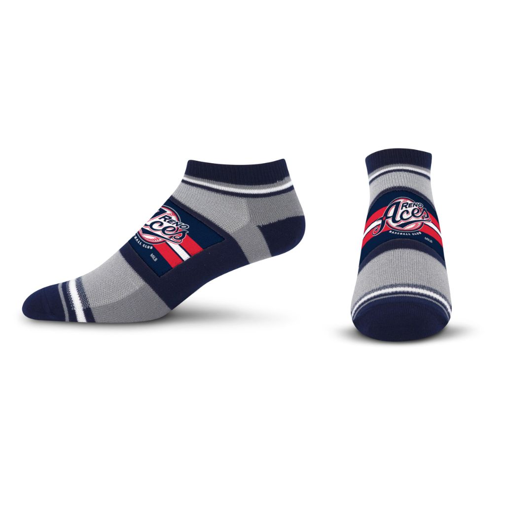 For Bare Feet MiLB RENO ACES Streak No Show Sock Team Colors YOUTH