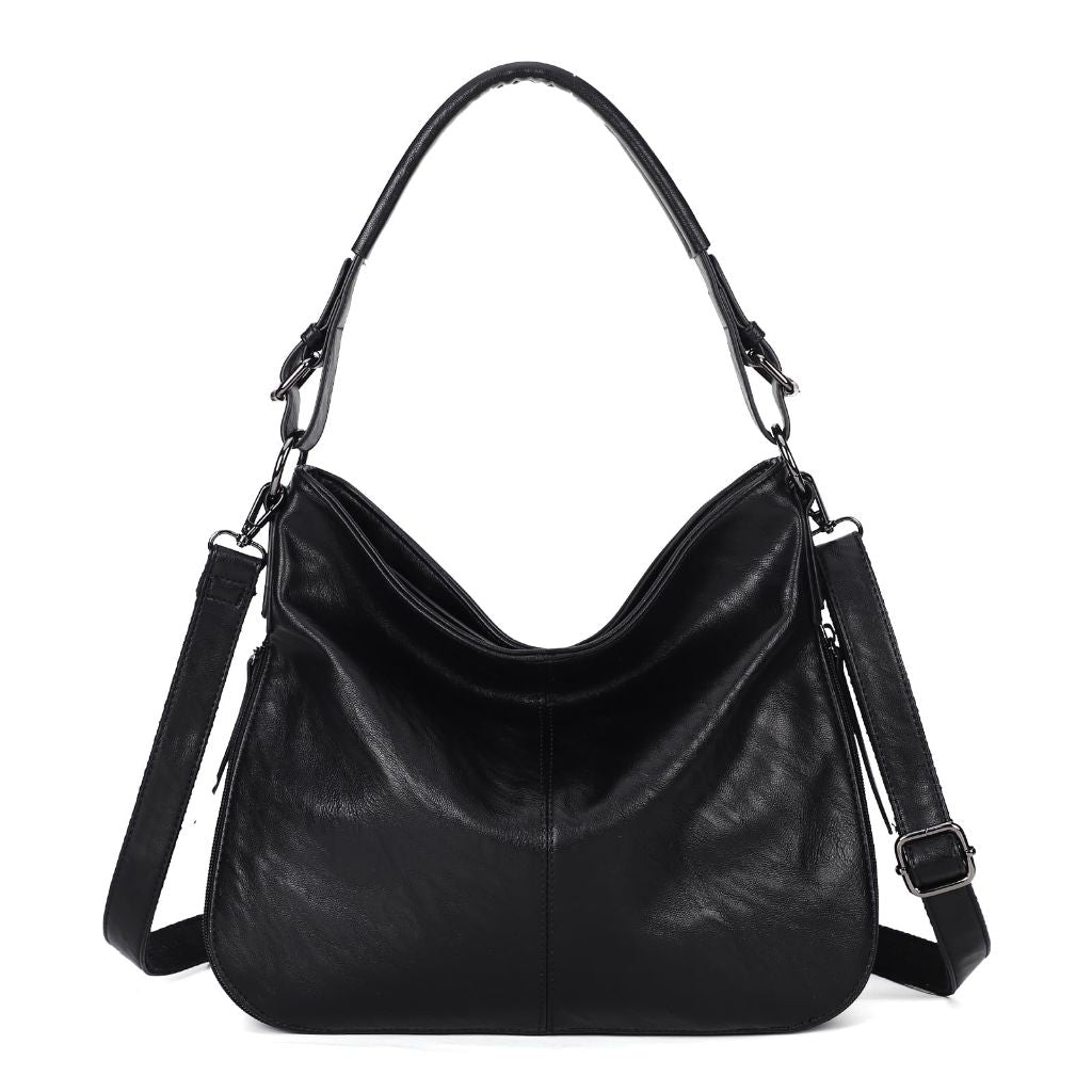 KL928 Tote Bag for Women PU Leather Shoulder Handbag Crossbody Hobo Bags Ladies Purses with Adjustable Shoulder Strap Black