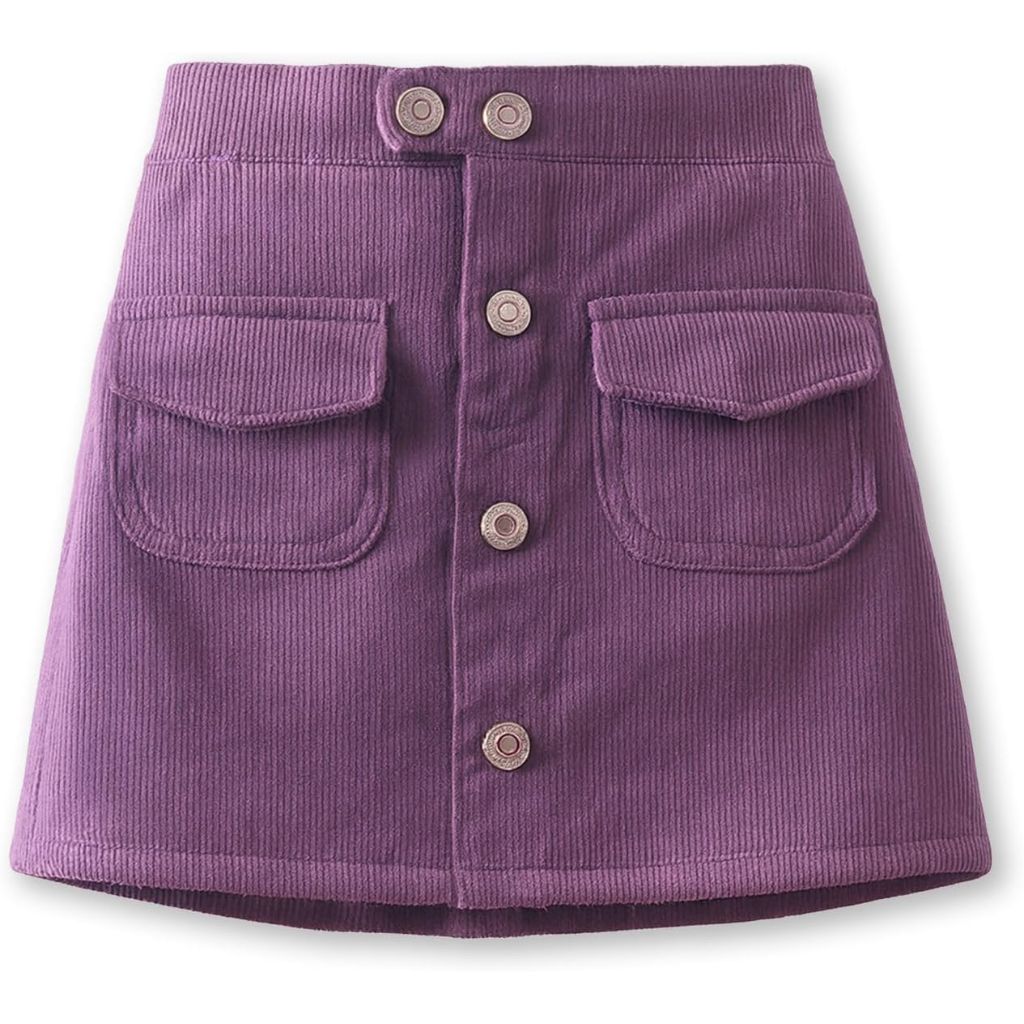 WELAKEN Girls and Toddler's Corduroy Short Mini Skirt with Pockets