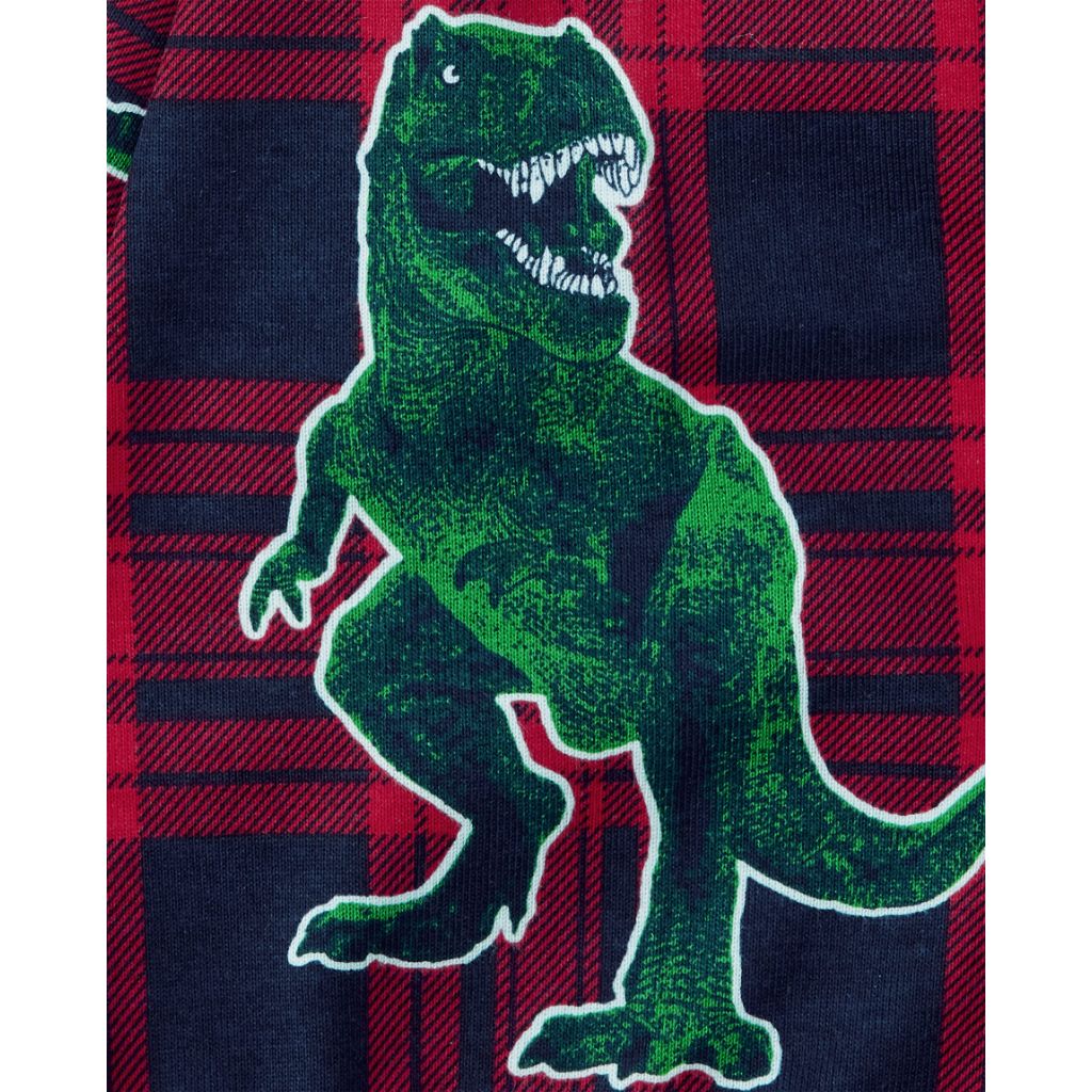 The Children's Place Baby and Toddler Matching Family Christmas Tree-Rex Snug Fit Cotton Pajamas in Red | Size 3-6 M