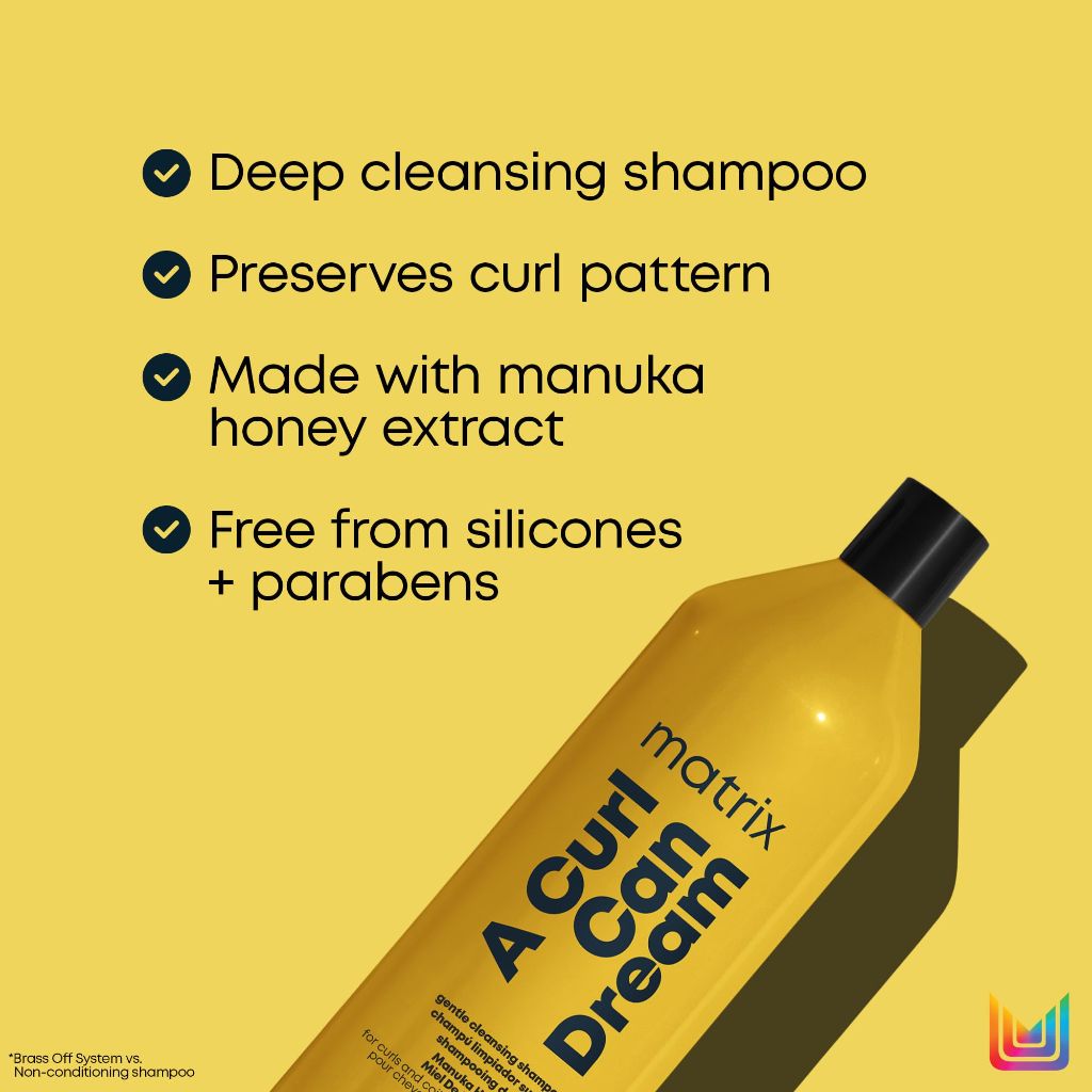 Matrix A Curl Can Dream Deep Cleansing Shampoo | Clarifying Shampoo | Preserves Curl Pattern, Removes Build Up | For Curly & Coily Hair | Silicone & Paraben Free | With Manuka Honey Extract