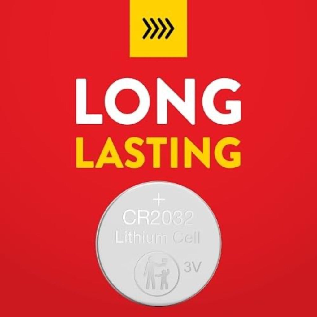 Eveready CR2032 Lithium 3V Coin Battery 10 Pack, Batteries for Watches, AirTags, Key Fobs, Small Electronics