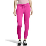 Hanes Sport Fleece Jogger Pants w/ Pockets - Fuchsia Pink , Size L