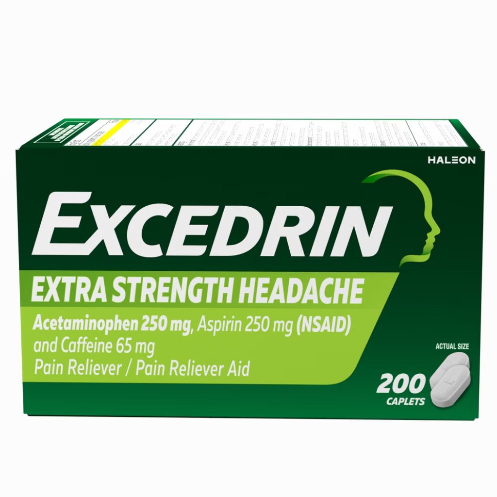 Excedrin Extra Strength Headache Reliever (Acetaminophen/Aspirin (NSAID)) - 200 Caplets