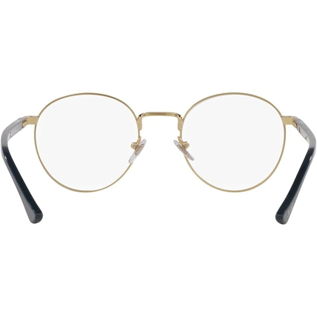 Persol Round Rx Eyewear Frames - 50mm, Gold/Demo Lens (PO1008V 515)