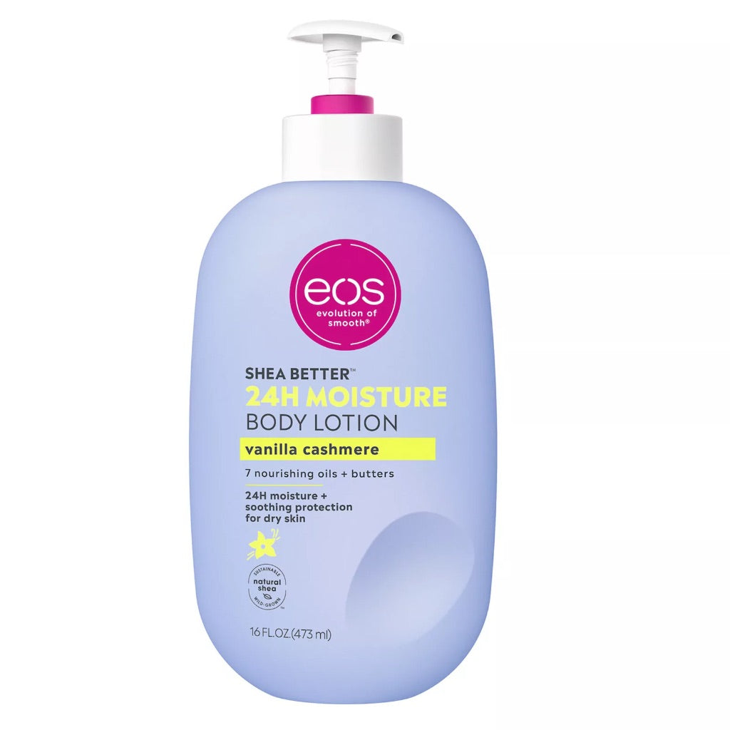 eos Shea Better 24H Moisture Body Lotion for Dry Skin - Vanilla Cashmere, 16 fl. oz.