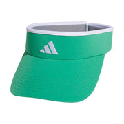 adidas Women's Match Athletic Clip-On Sun Visor - Semi Court Green/White (L/XL)