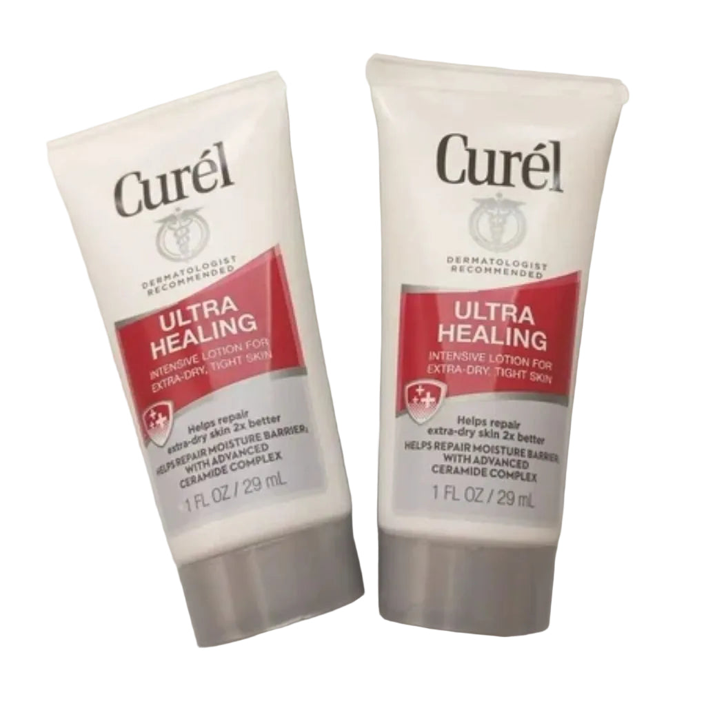 2 Pack Curel Ultra Healing 1 oz for Intense Lotion for Ultra Dry Tight Skin 2 PACK