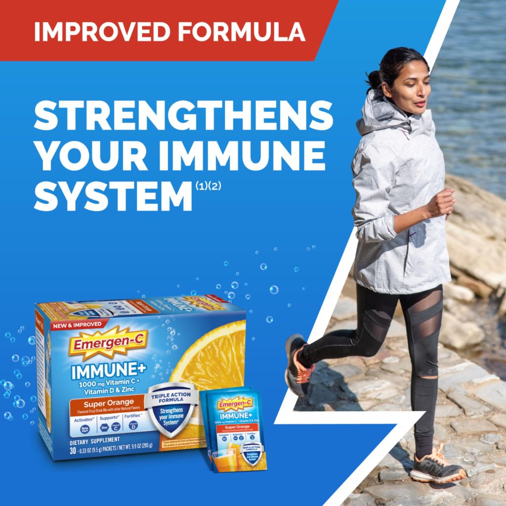 Emergen-C Immune+  Super Orange – 50 Count