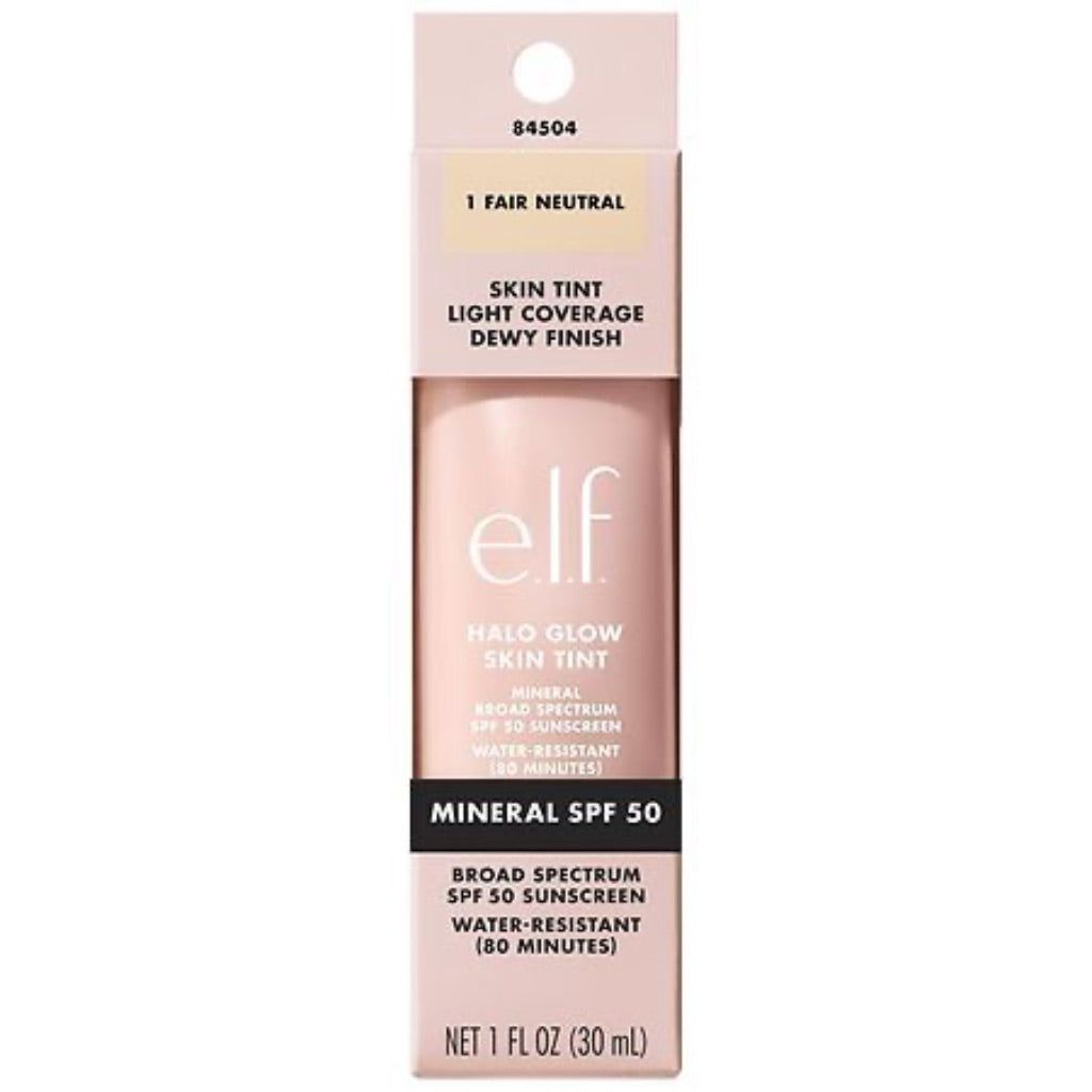E.l.f. Halo Glow Skin Tint Mineral SPF 50 Light Coverage Foundation - 1 Fair Neutral, 1 fl. oz.