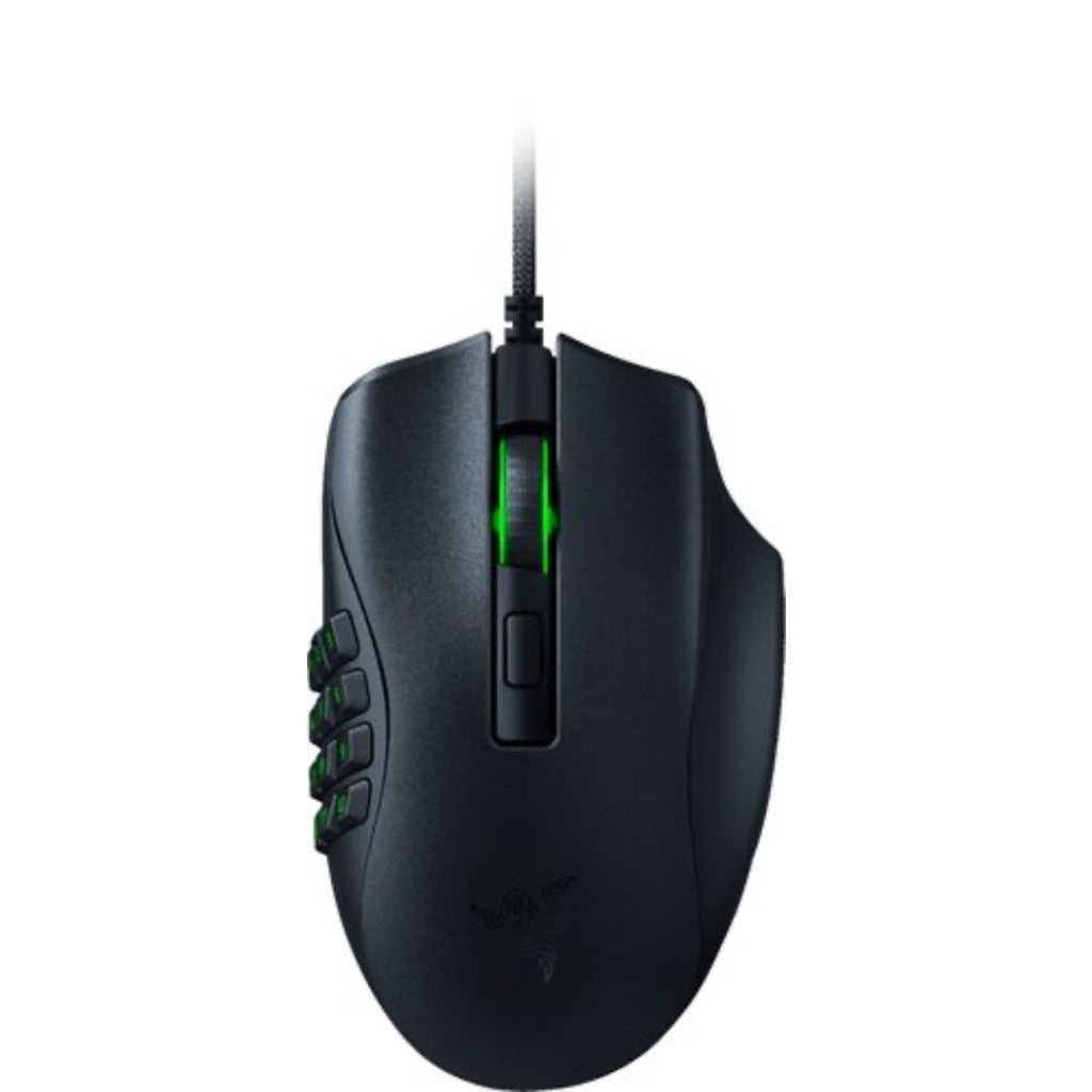 Razer Naga X Wired MMO Gaming Mouse: 18K DPI Optical Sensor, Chroma RGB - Black