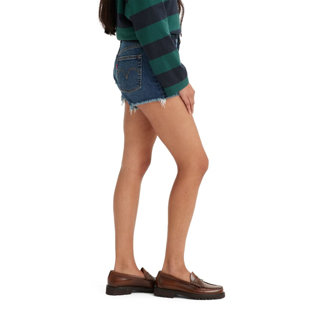 SZ 28, Levi's Women's 501 Original Shorts, (New) Dark Indigo Worn in