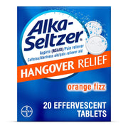 Alka-Seltzer Hangover Relief Effervescent Tablets - Orange Fizz, 20ct