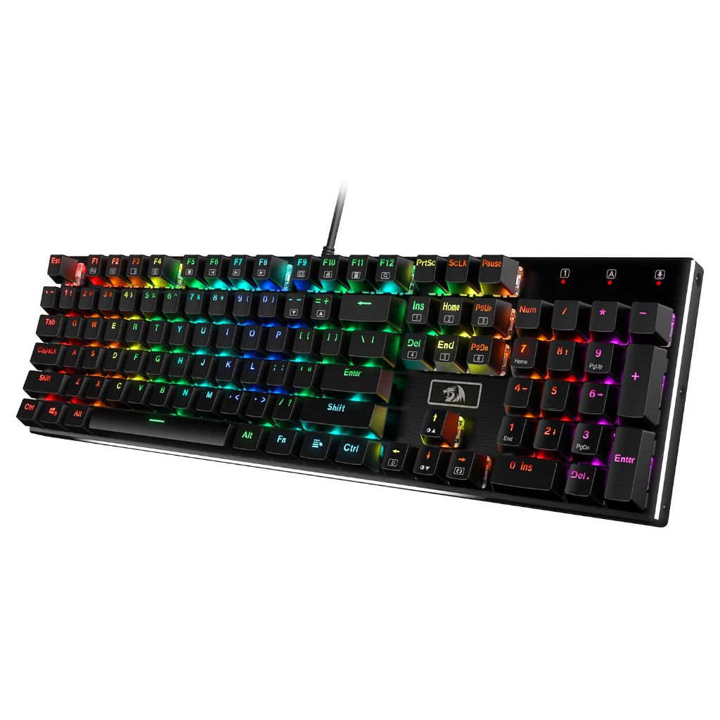 Devarajas Redragon K556 RGB LED Backlit Wired Mechanical Gaming Keyboard - Black