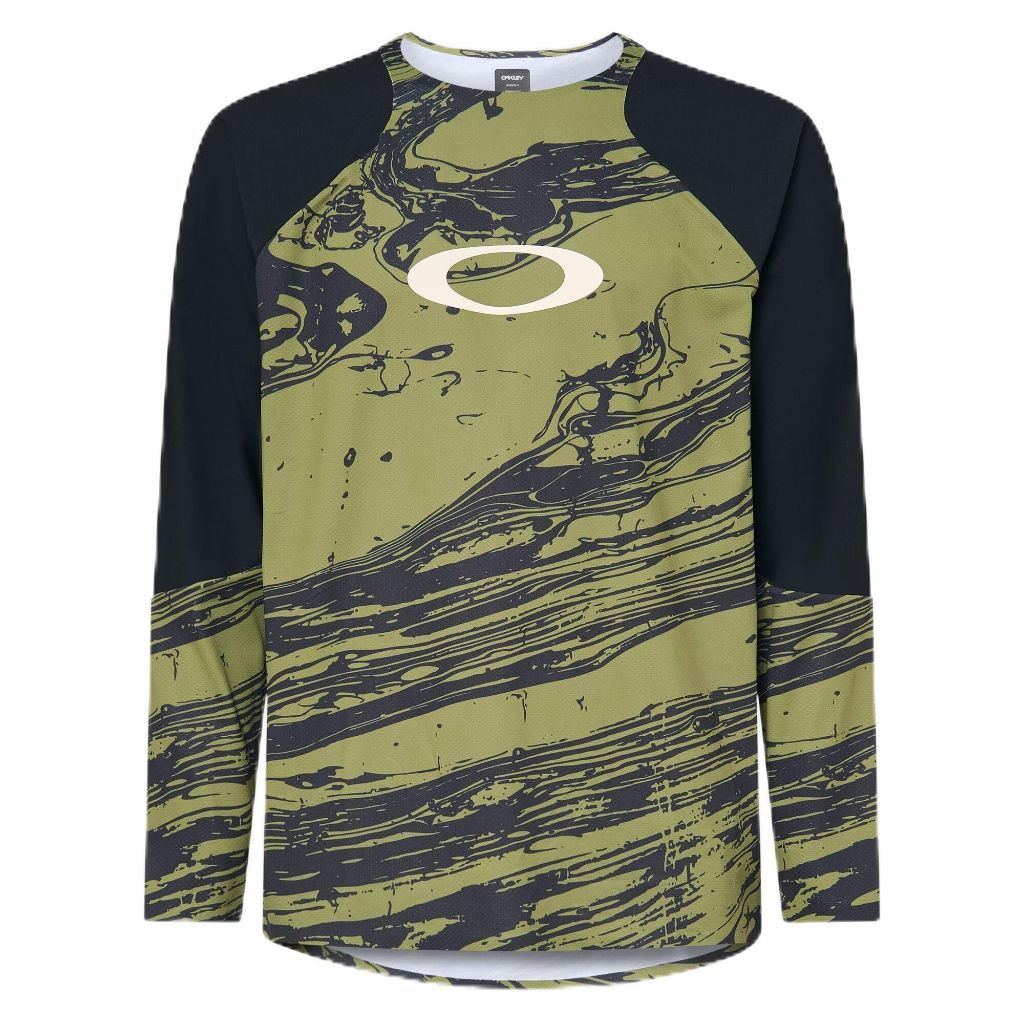 Oakley Seeker Airline Long Sleeve Jersey Tee Green SZ M