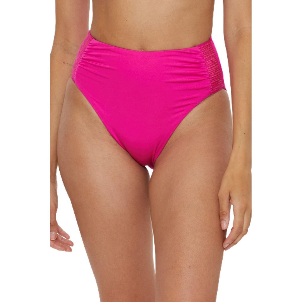 Trina Turk Women's Standard Monaco High Waisted Bikini Bottom, Cheeky Coverage, Swimwear Separates, Pink Parade, 6