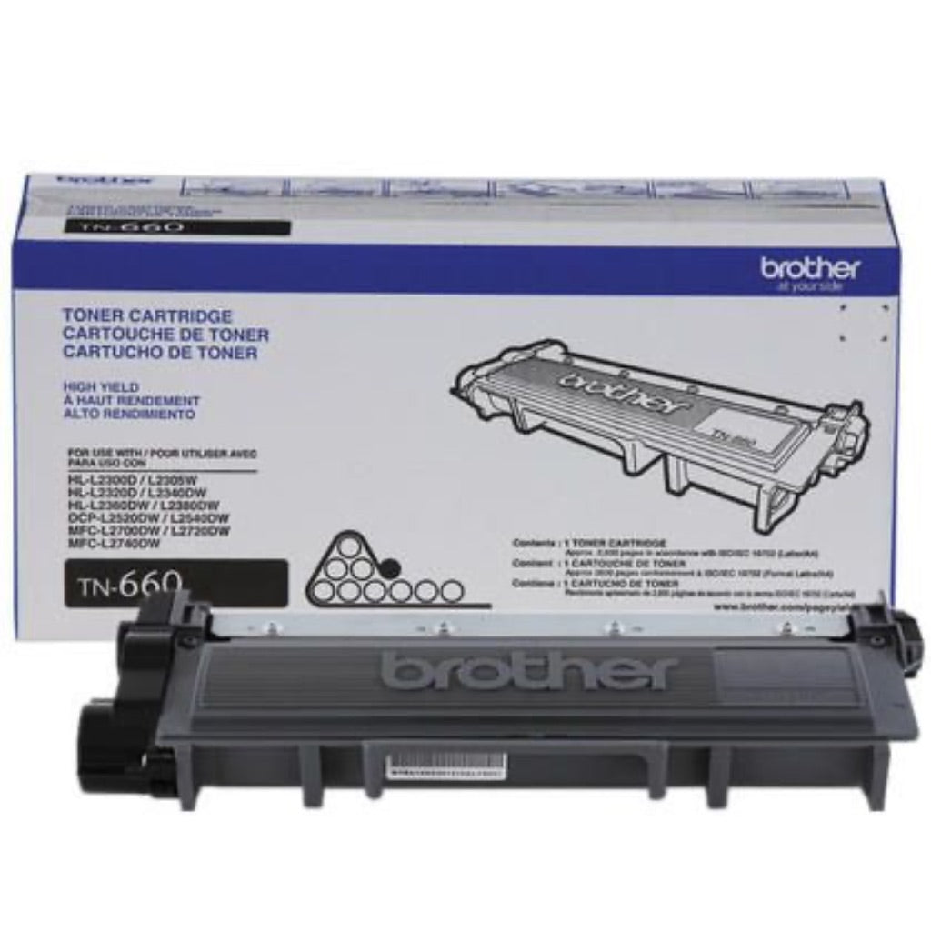 Brother TN-660 High Yield Toner Cartridge - Black, TN-660BK