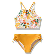 Angel season Girls Swimsuits Two Piece Bikini Set Luminous Yellow Size 8Y