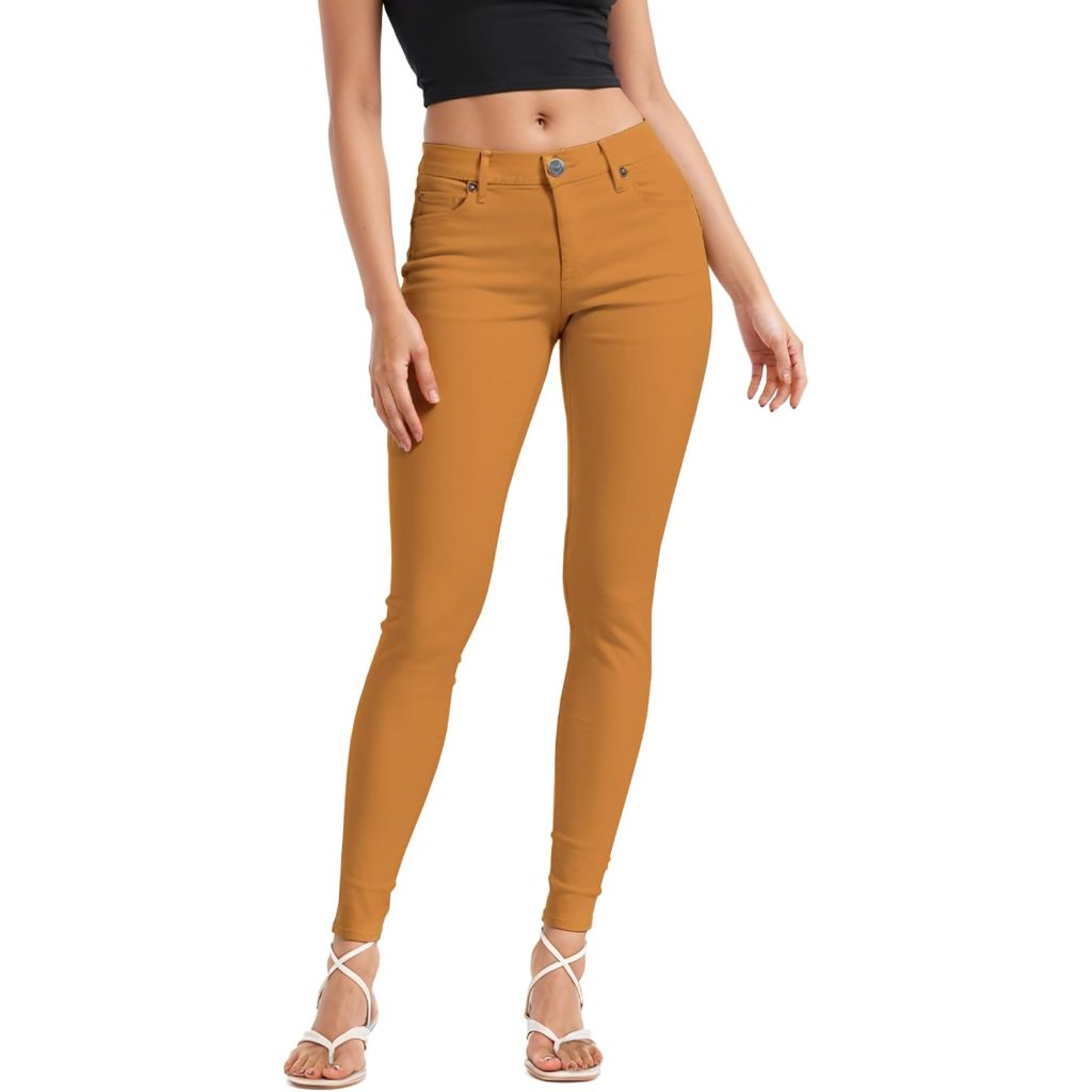 Hybrid & Company Women's Denim Jeans Skinny Jeans - Bronze, Size 11