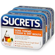 Sucrets Medicated Honey Lemon Lozenges, 18 Count x 3 Pack (54 total)
